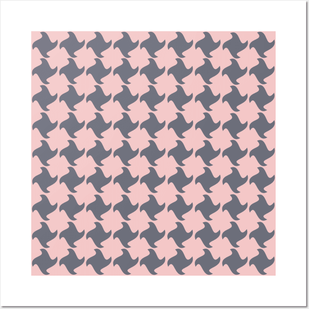 Retro Pink and Grey Wall Art by Moo Moos Mumma